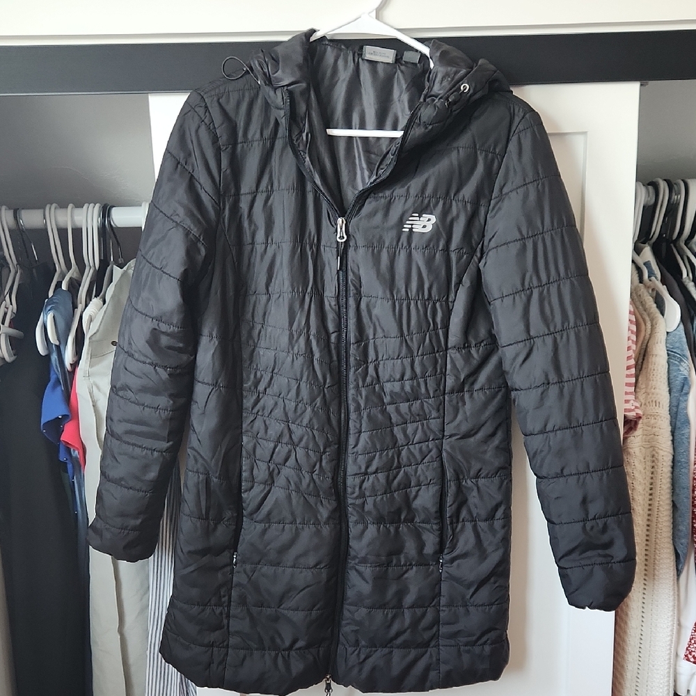 New Balance Charcoal Quilted Coat
